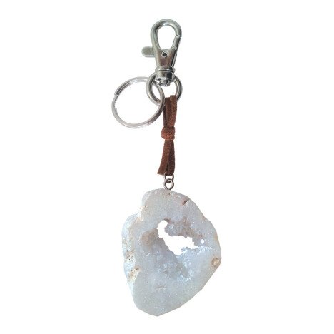 Breloc geoda Quartz Transparent, talisman pentru Vindecare