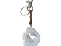 Breloc geoda Quartz Transparent, talisman pentru Vindecare